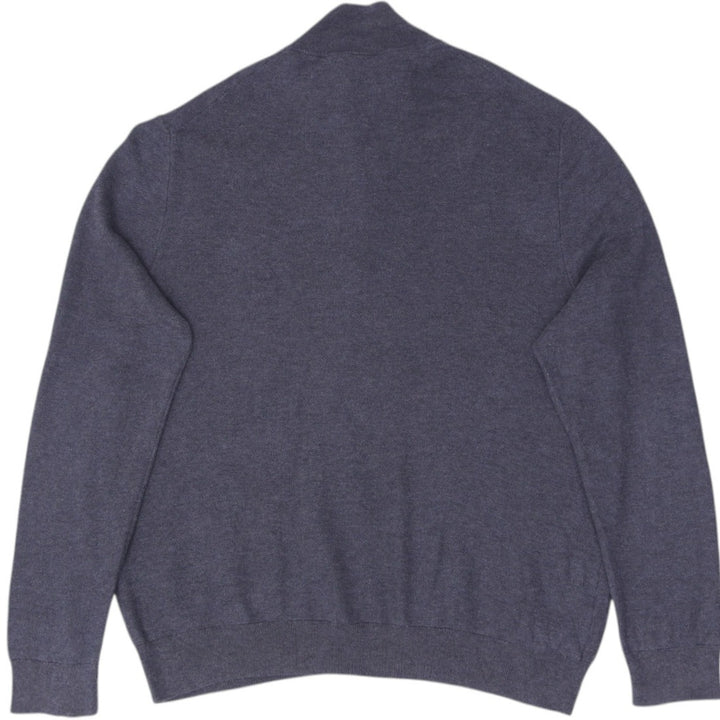 Mens Polo Ralph Lauren Quarter Zip Gray Mock Neck Pima Cotton Sweater Size XXL