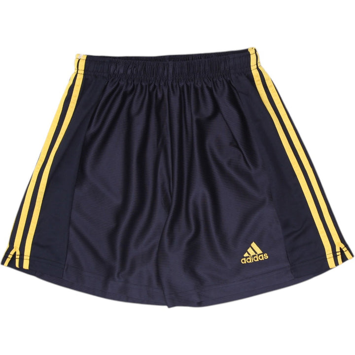 Vintage Adidas 3-Stripe Soccer Shorts Medium Black Yellow Nylon 2005