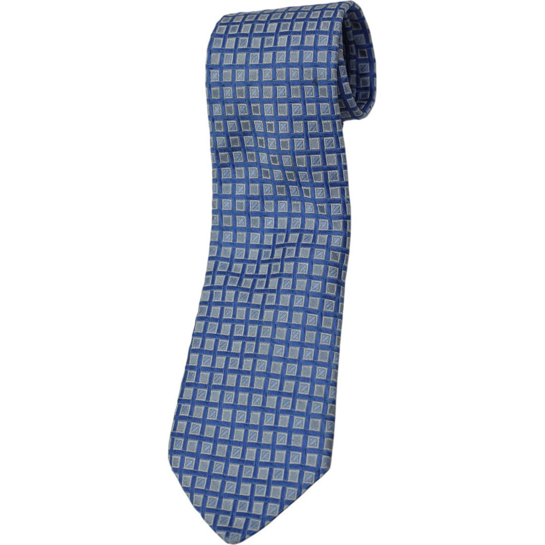 Mens Tommy Hilfiger 100% Silk Blue Neck Tie