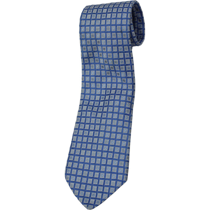 Mens Tommy Hilfiger 100% Silk Blue Neck Tie