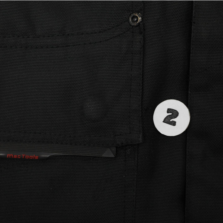 Vintage 90s Mac Tools Collared Work Full Zip Button Black Jacket L | Migration_Jackets - View 8 | Fashion Rerun