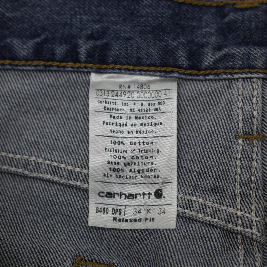 Mens Carhartt B460 DPS Relaxed Fit Denim Jeans Size 34 x 34