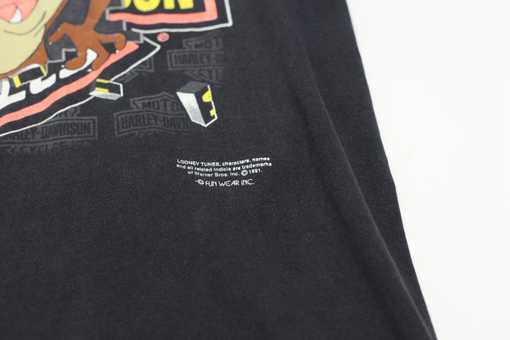 1991 Vintage Harley Davidson Tazmanian T-Shirt S.Stitch Made In USA L