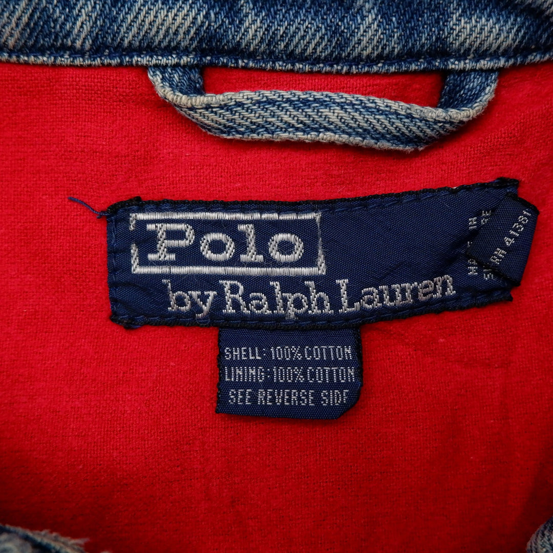 Vintage 90s Polo By Ralph Lauren Distressed Denim Jacket