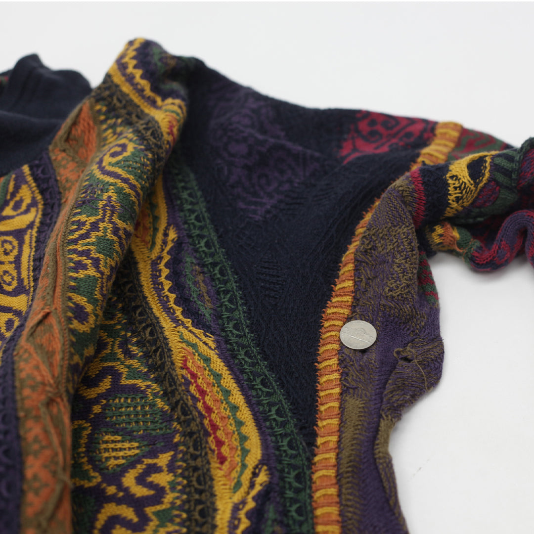 Vintage Coogi Quarter Zip Collared Knit Sweater L - Fashion Rerun Vintage Migration_Sweaters