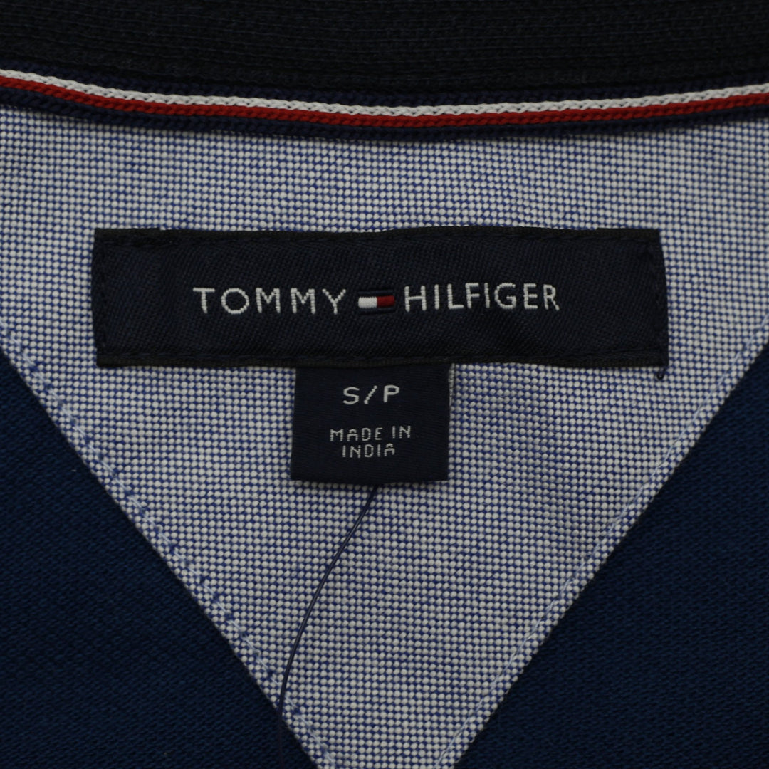 Mens Tommy Hilfiger Long Sleeve Chest Stripe Rugby Polo T-Shirt Size S