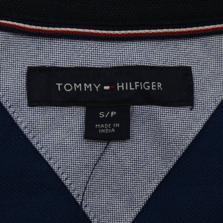 Mens Tommy Hilfiger Long Sleeve Chest Stripe Rugby Polo T-Shirt Size S