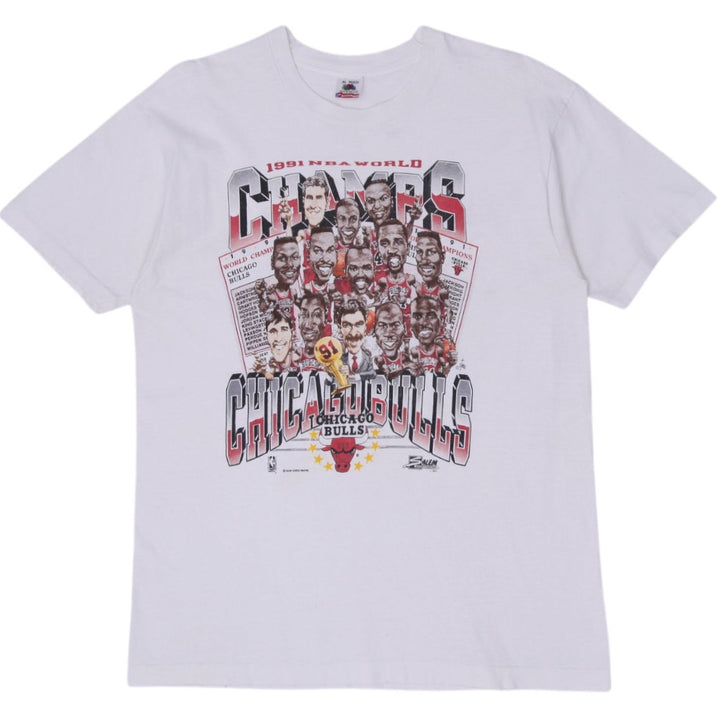 Vintage 1991 Chicago Bulls NBA World Champions T-Shirt Made In USA Single Stitch | Migration_T-Shirts | Fashion Rerun