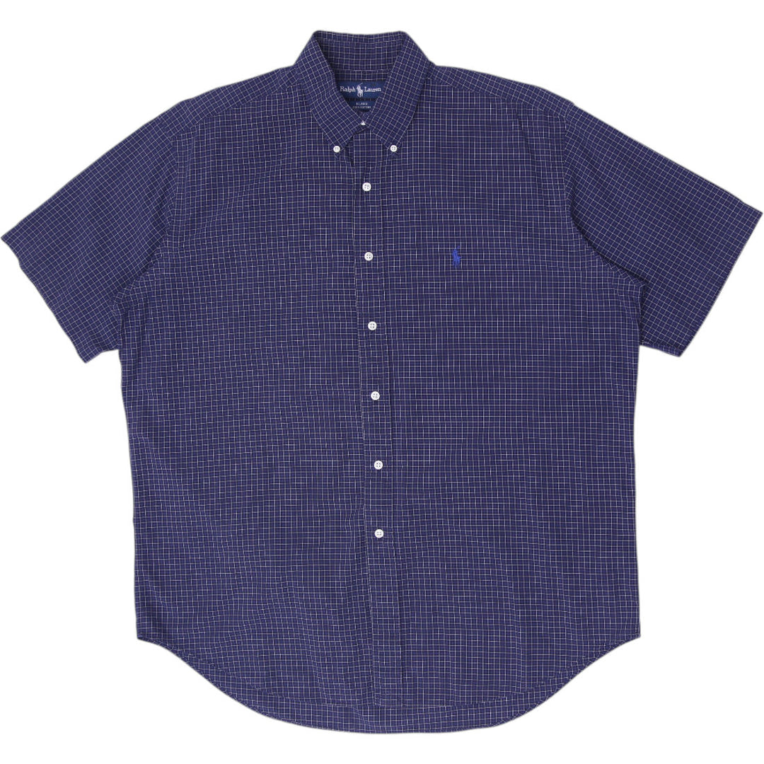 Mens Ralph Lauren Gingham Classic Fit Short Sleeve Shirt Size L