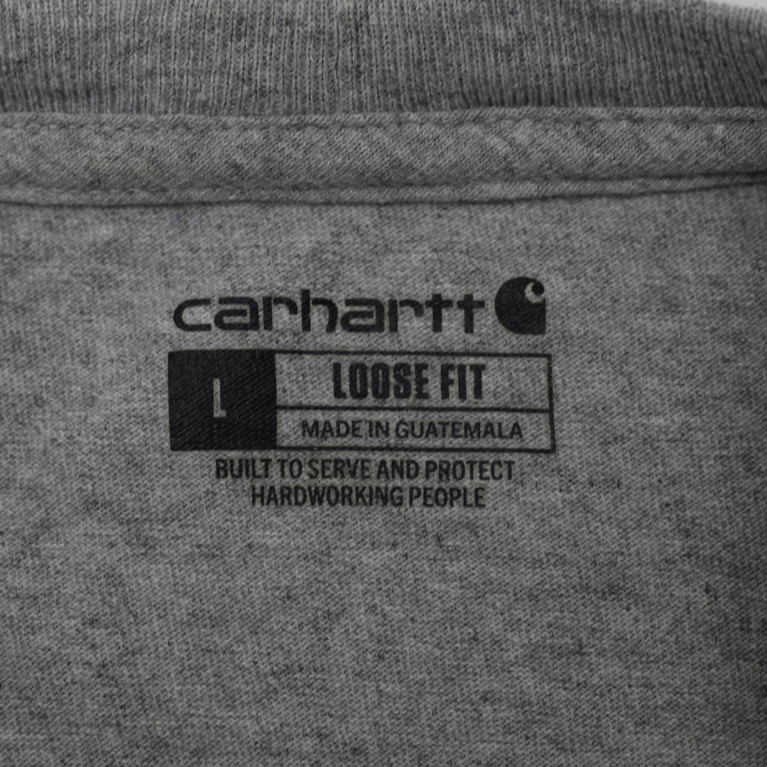 Mens Carhartt Short Sleeve Loose Fit Pocket T-Shirt Size L