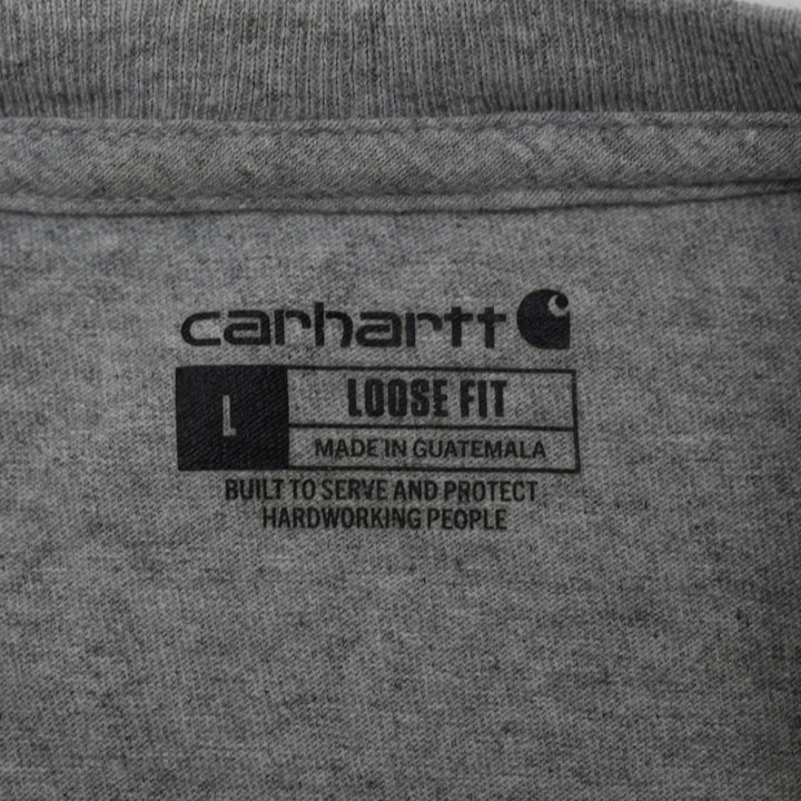Mens Carhartt Short Sleeve Loose Fit Pocket T-Shirt Size L