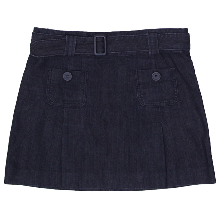 Y2K Ladies Liquid Belted Denim Skirt