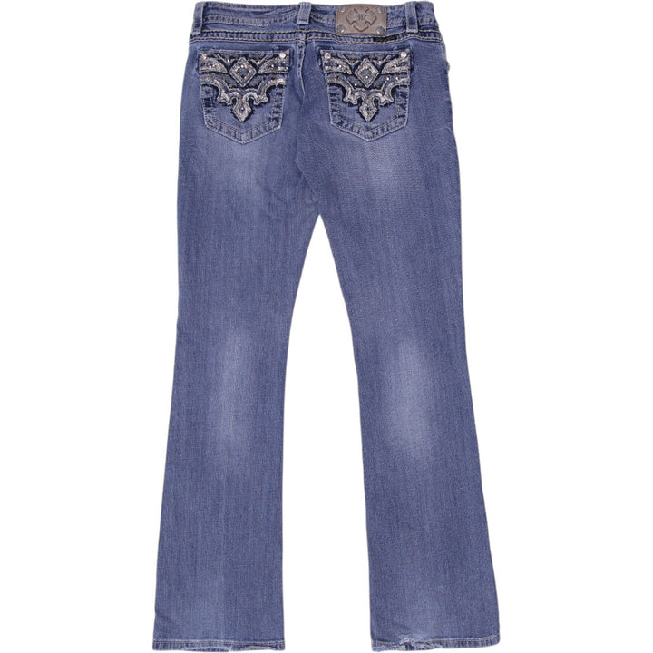 Y2K Ladies Embellished Bootcut Washed Blue Denim Jeans Size 30 | Migration_Jeans & Pants - Side View | Fashion Rerun