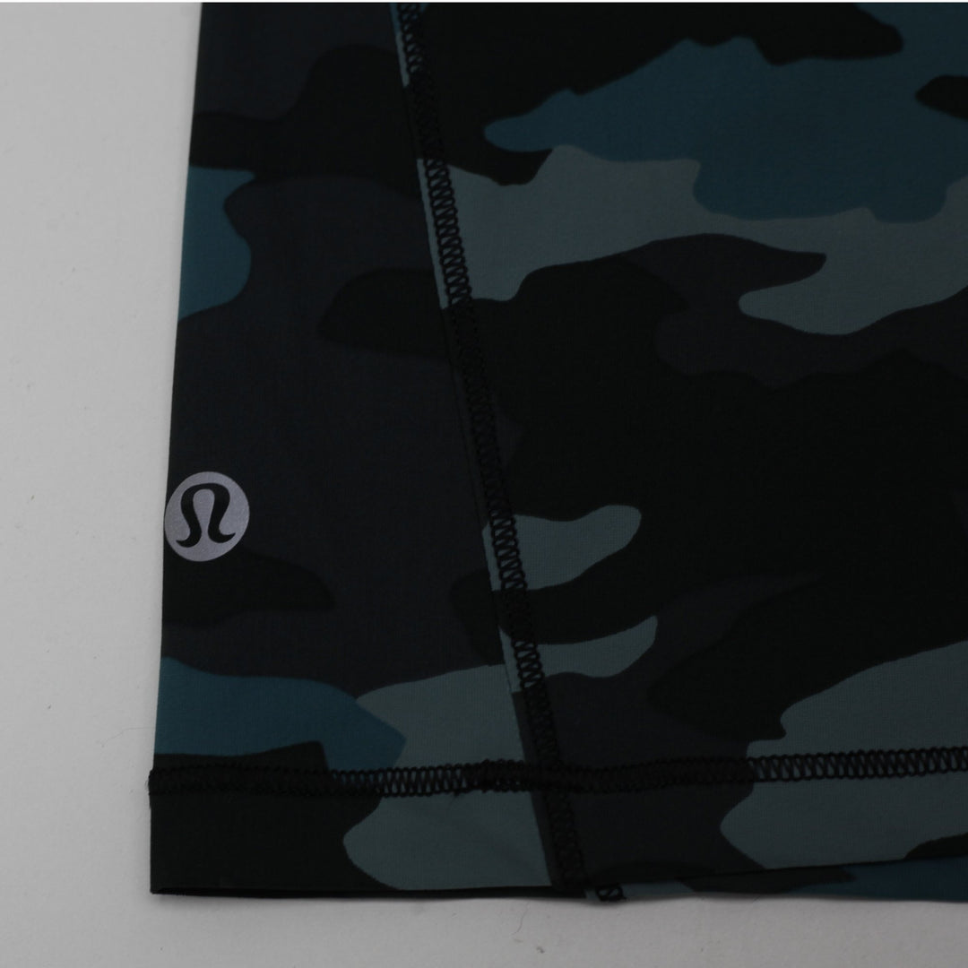 Ladies Lululemon Invigorate Training Tank Top Camo Tidewater Teal Multi Mesh