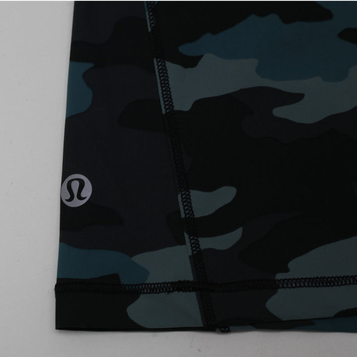 Ladies Lululemon Invigorate Training Tank Top Camo Tidewater Teal Multi Mesh