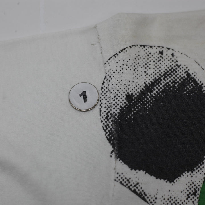 Vintage 1990s Fruit of the Loom Boston Celtics Larry Bird AOP T-Shirt USA Made M