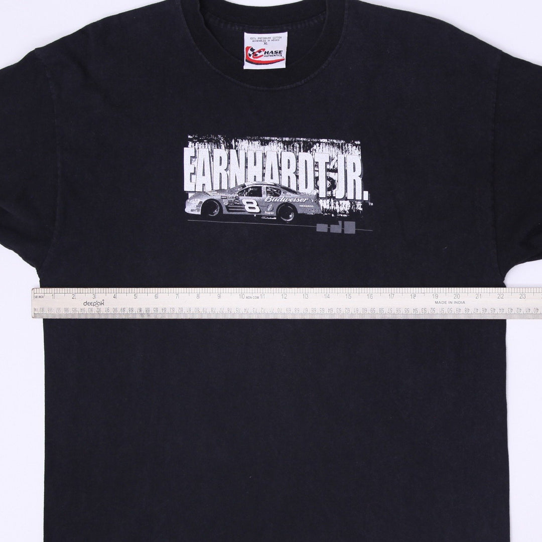 Vintage Chase Authentics Earnhardt NASCAR Black T-Shirt Size XL