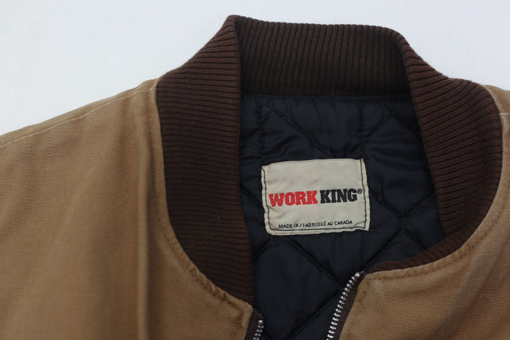 Vintage Work King Brown Zip Up Vest | Migration_Vests - Back View | Fashion Rerun