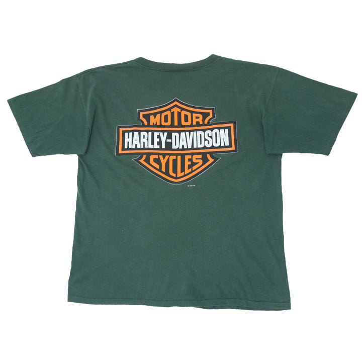 1995 Vintage Harley Davidson A True Vanguard Biker T-Shirt S.Stitch Made in USA XL