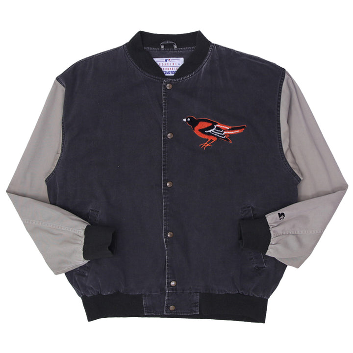 Vintage Genuine Merchandise By Starter Baltimore Oriole Black Gray Jacket Mens
