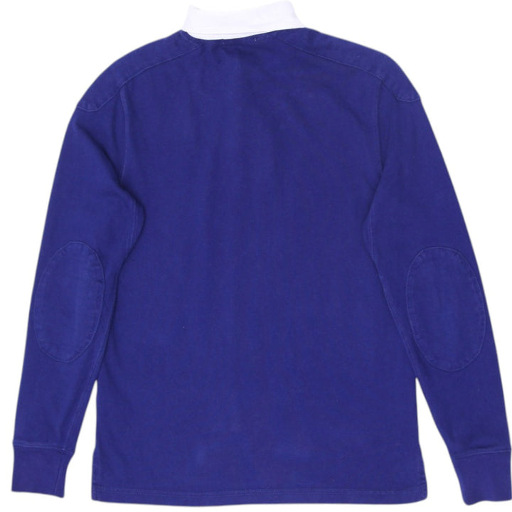 Mens Polo Ralph Lauren Blue Long Sleeve Custom Fit Rugby T-Shirt S