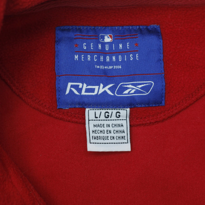 Mens RBK Red Sox Fleece Jacket Red Navy MLB Sportswear Size L