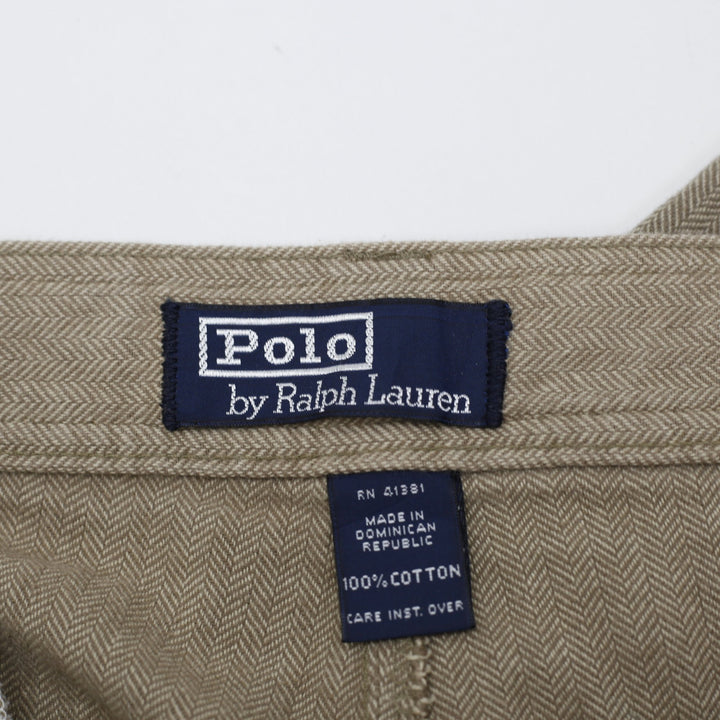 Mens Polo Ralph Lauren Herringbone Cotton Utility Cargo Pants Size 36x32