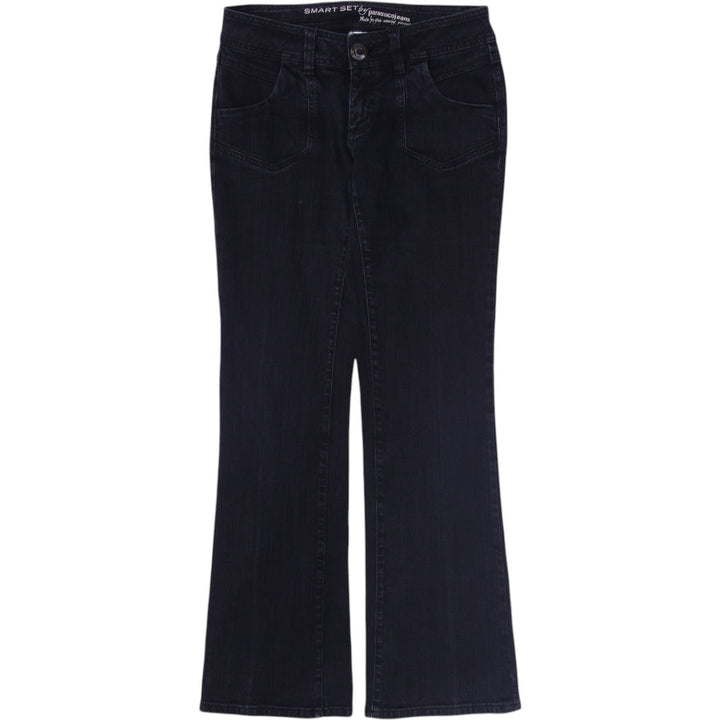 Y2K Ladies Parasuco Bootcut Jeans Black Embroidered Pockets