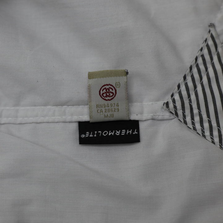 Vintage 90s Stussy Pinstripe Thermolite Lined Button Up Shirt Size S