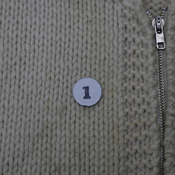 Vintage Mens Patterned Knitwear Full Zip Sweater Size L | Migration_Knitwear & Sweaters - Detail View | Fashion Rerun