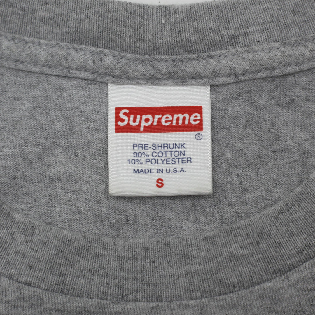 Mens Supreme x IRAK Arc Tee Heather Grey Made in USA Graphic T-Shirt Size Small
