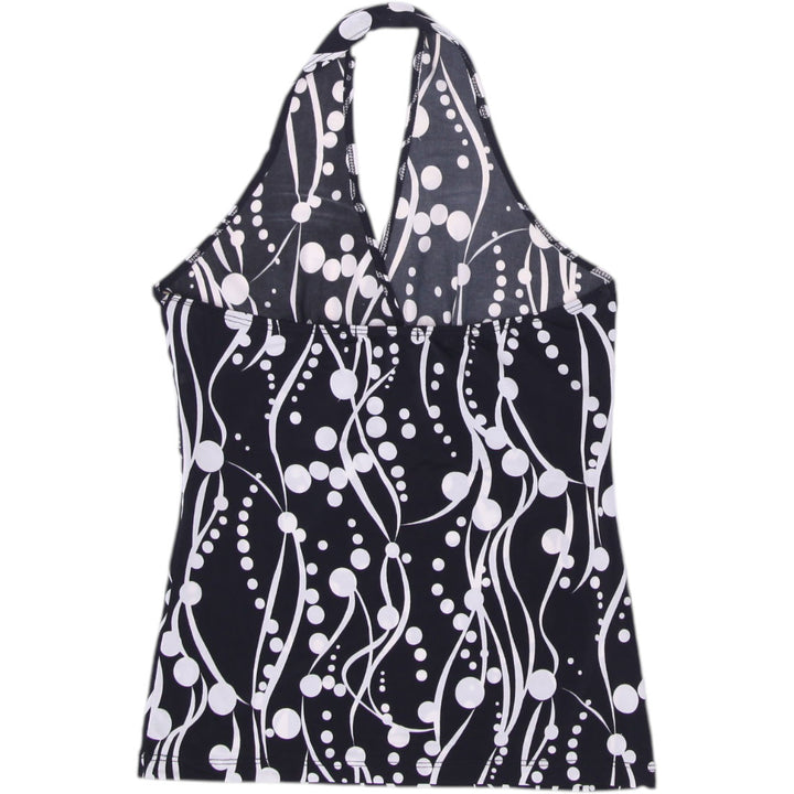 Y2K Ladies Clovis Abstract Pattern Halter Top Size XS