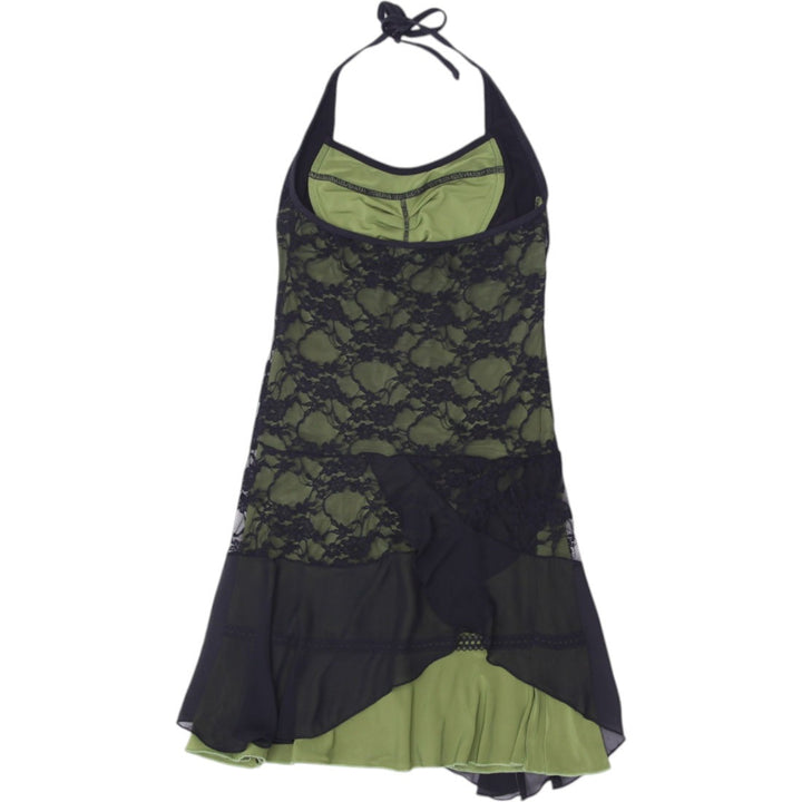 Y2K Ladies Black Lace Halter Neck Dress