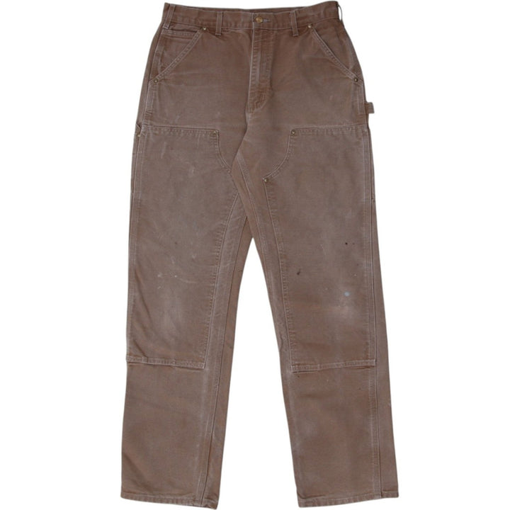 Mens B01 BRN Loose Original Fit Double Knee Carhartt Workwear Slightly Distressed Pants
