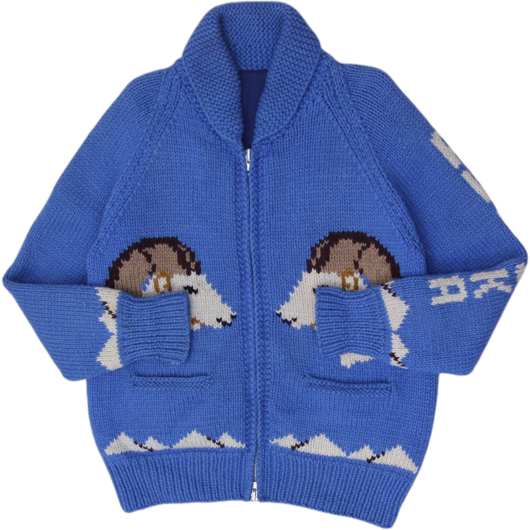 Vintage 60s Cowichan Wool Shawl Collar Sweater Size XL | Migration_Knitwear & Sweaters | Fashion Rerun