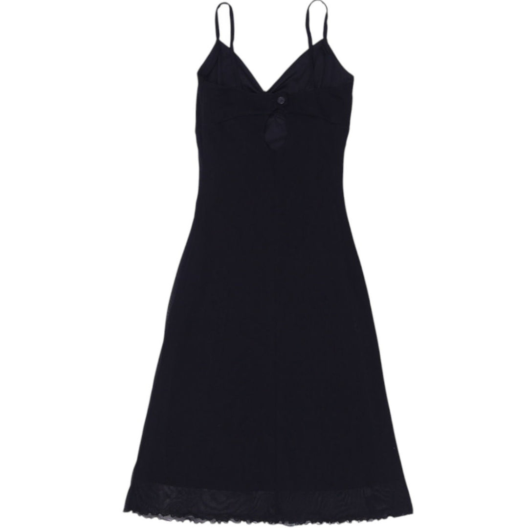 Y2K Ladies Dress Black Lace Spaghetti Straps Size 7
