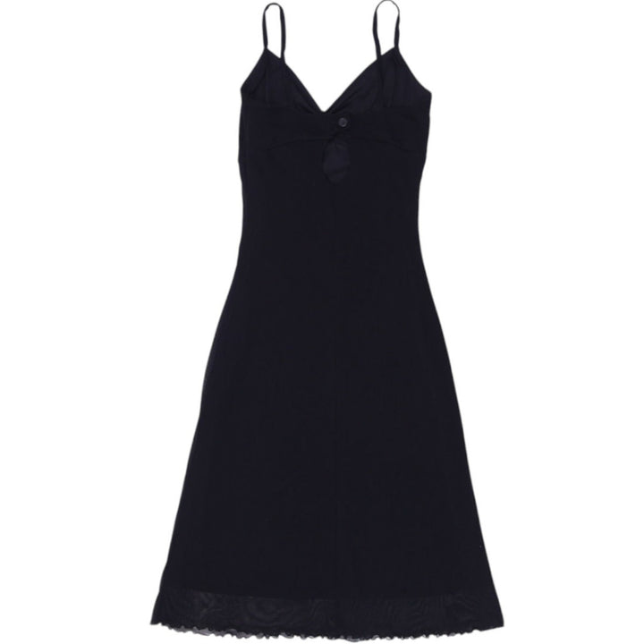Y2K Ladies Dress Black Lace Spaghetti Straps Size 7