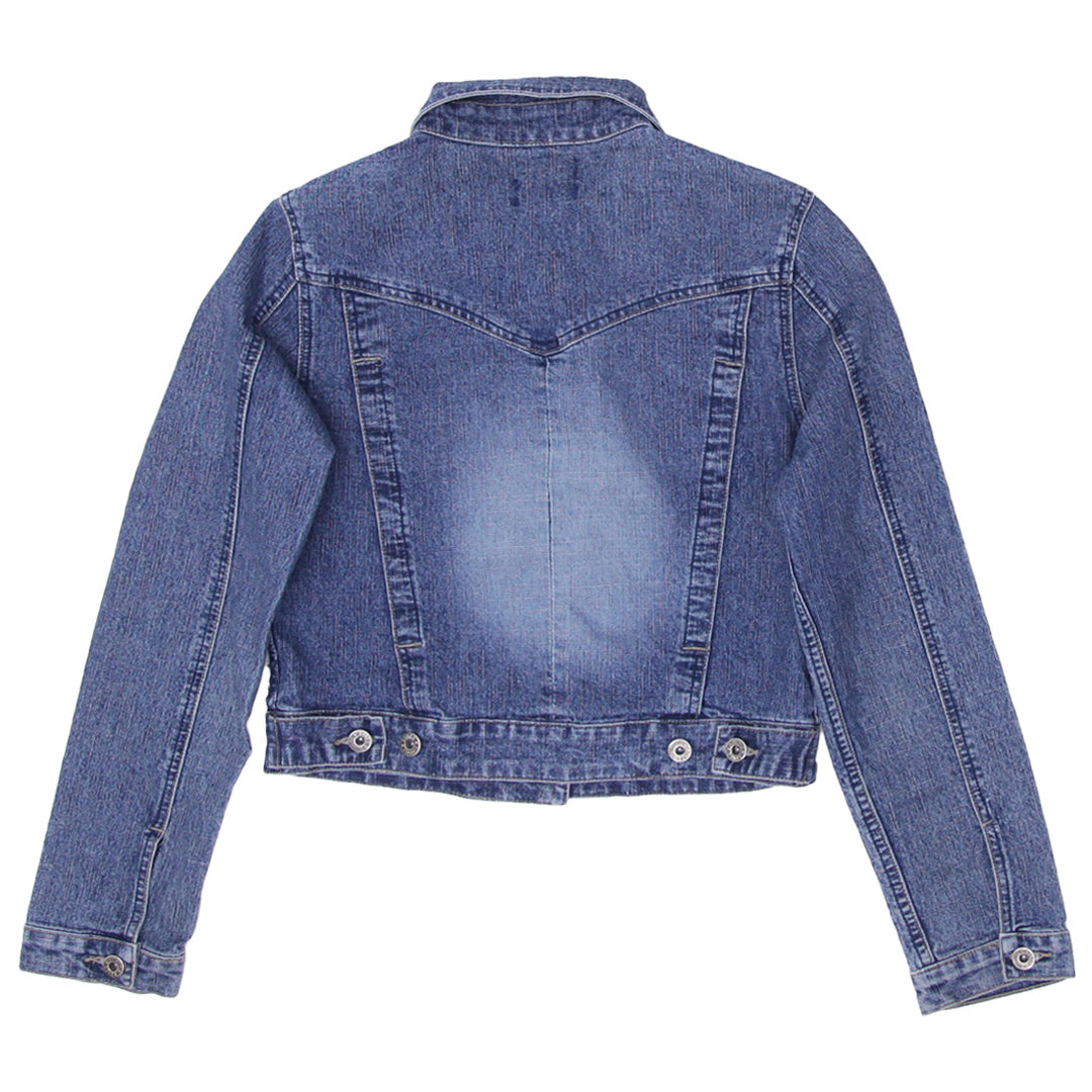 Ladies Bongo Authentic Full Button Cropped Denim Jacket