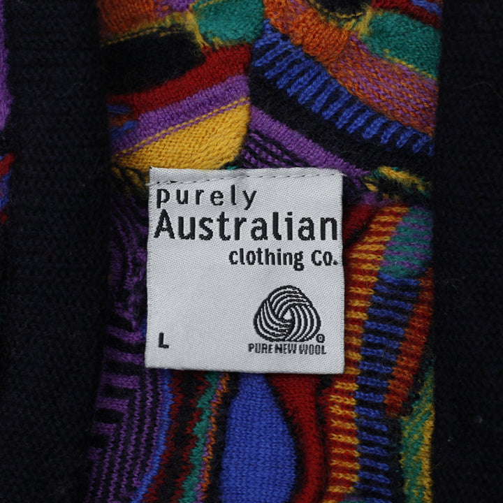 Vintage 90s Purley Australia 3D Wool Sweater Size L | Migration_Sweaters - Back View | Fashion Rerun