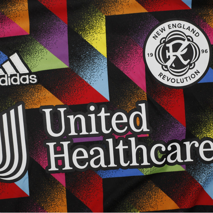 Mens 2021 Adidas MLS New England Revolution Geometric Warm Up Jersey Size L