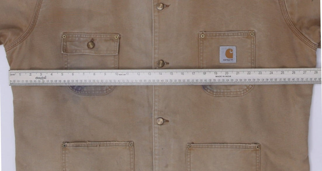 Vintage Carhartt 68LC Workwear Jacket Brown Distressed Canvas | Migration_Jackets - View 6 | Fashion Rerun