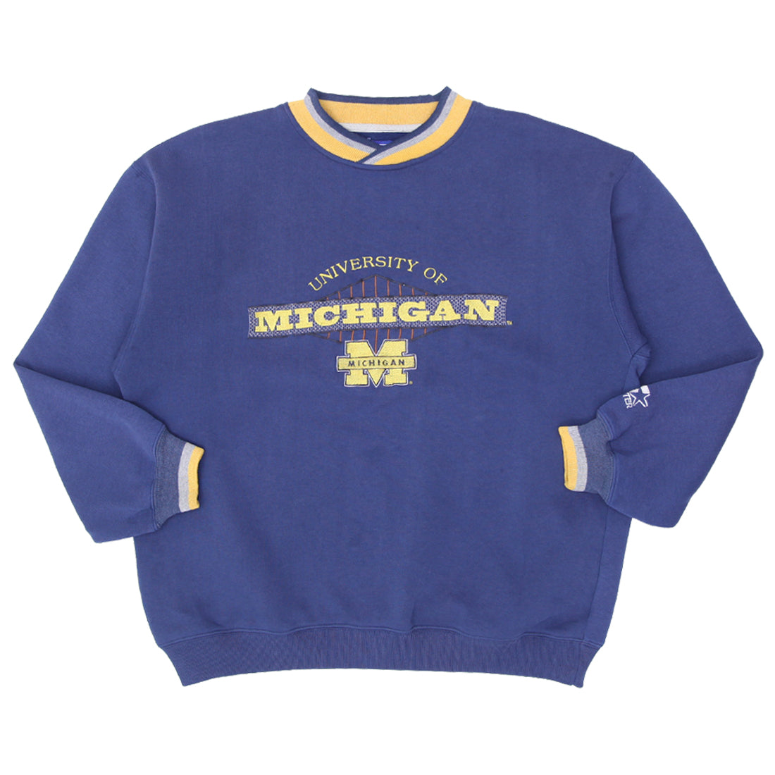 Shop Vintage Starter University of Michigan Embroidered Sweatshirt
