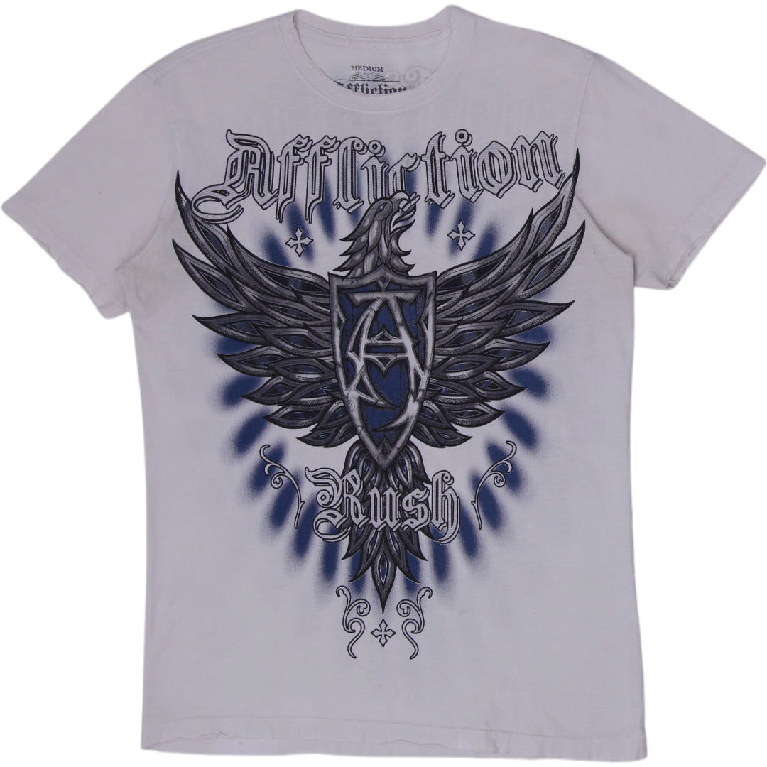 Y2K Mens Affliction Georges St-Pierre Rush Signature Series Graphic T-Shirt M