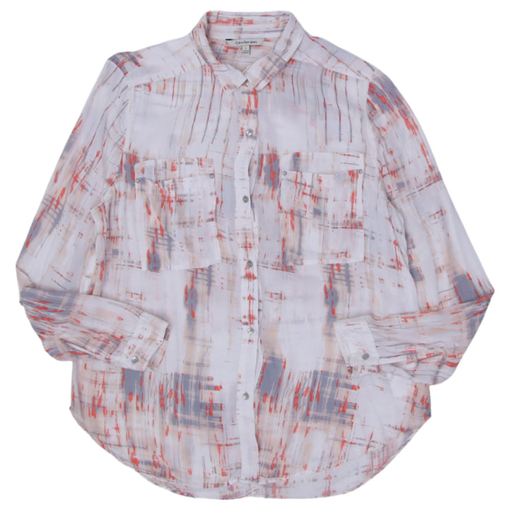 Ladies Calvin Klein Long Sleeve Button Blouse