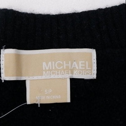 Ladies Michael Kors Black V-Neck 100% Cashmere Sweater