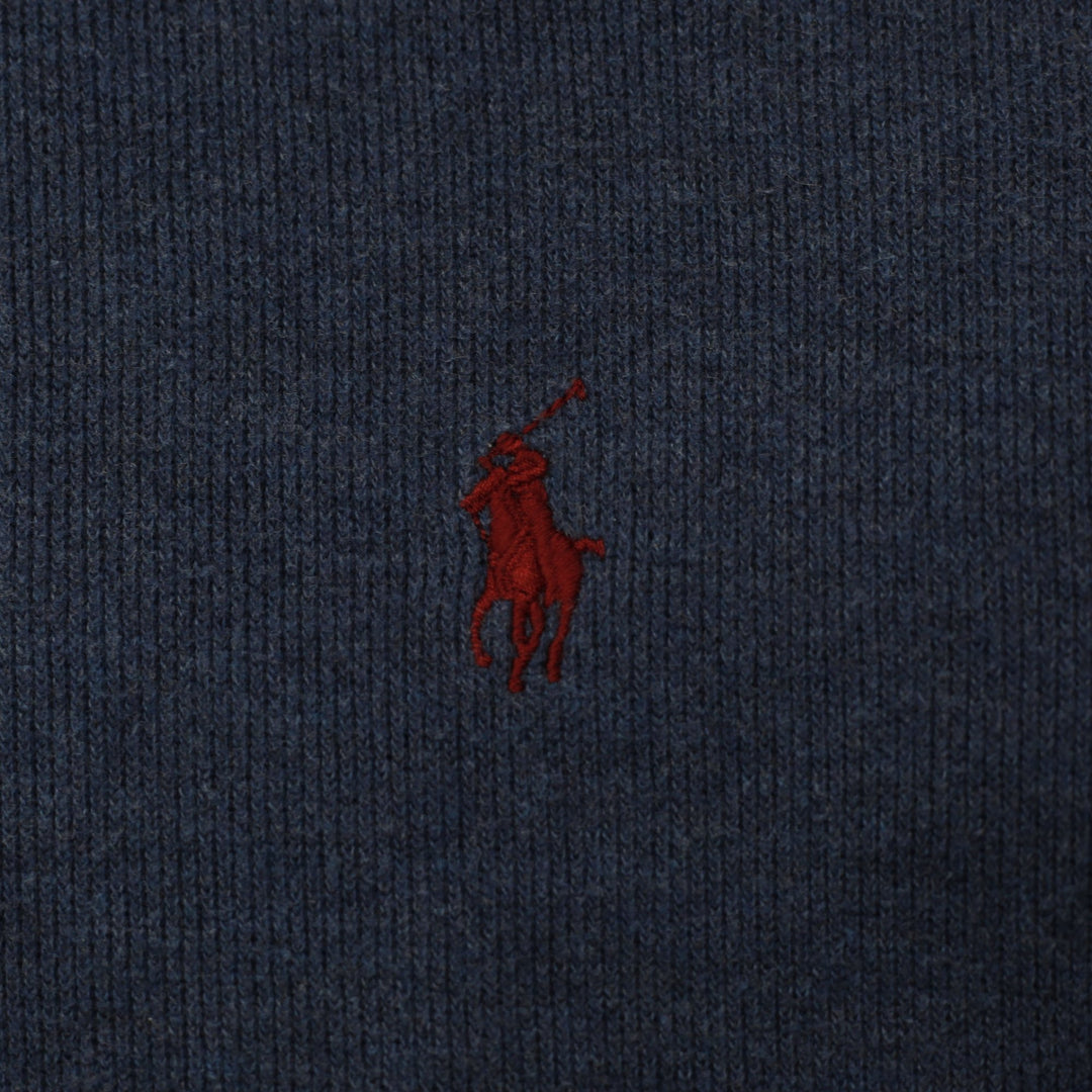Vintage Mens Polo Ralph Lauren Navy Full Zip Embroidered Hoodie Size M | Migration_Hoodies - Detail View | Fashion Rerun
