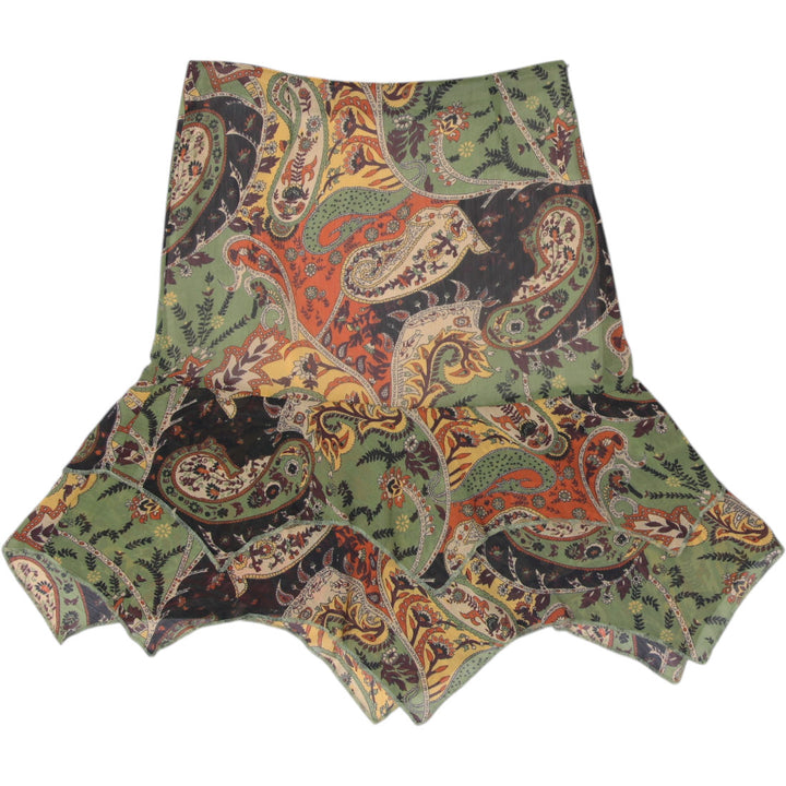 Vintage Ladies Lucilla Zenone Collection Paisley Flared Mini Skirt Size 40
