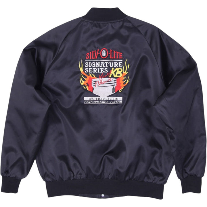 Vintage Mens America's Finest Signature Series Jacket Black Embroidered Racing