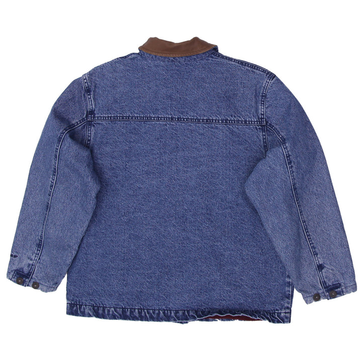 Vintage 2000s Woolrich Fleece Lined Denim Trucker Ladies Jacket