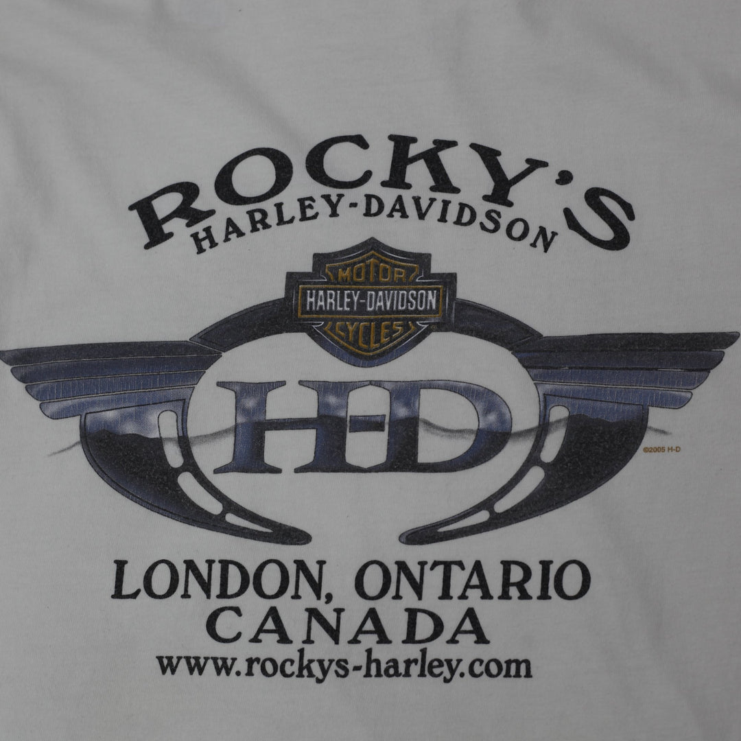 Vintage 00s Mens Harley Davidson Long Sleeve White Graphic T-Shirt Size L | Migration_T-Shirts - Alternate Vi | Fashion Rerun